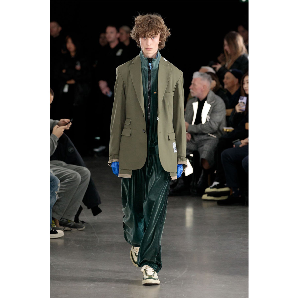 MAISON MIHARA YASUHIRO]Wide Back Velour Track Jacket/GREEN