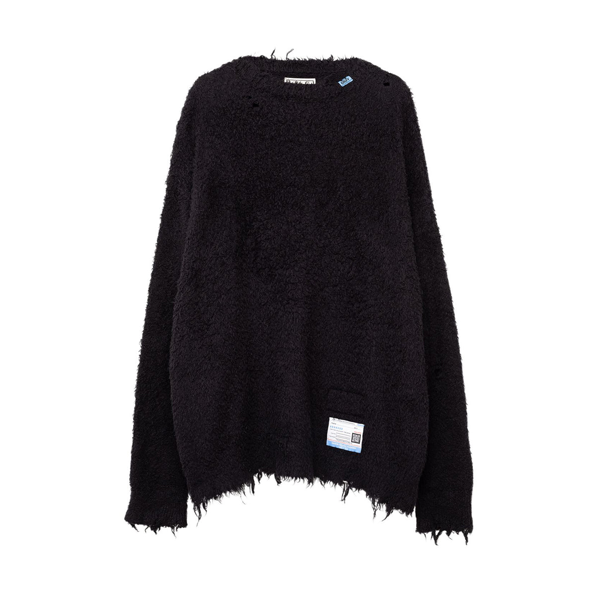 MAISON MIHARA YASUHIRO]Cotton Brushed Pullover Knit/BLACK(A11SW522