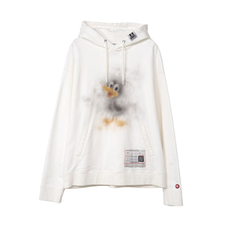 [MAISON MIHARA YASUHIRO]Duck Printed Hoodie/WHITE(A13HD661)