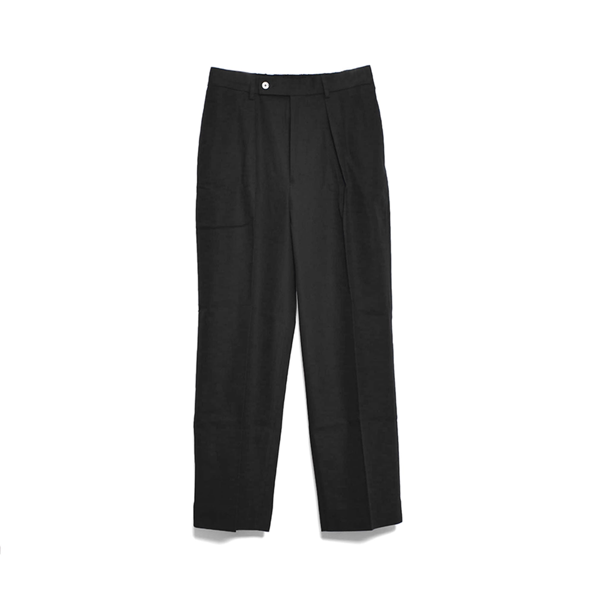 MARKAWARE]ORGANIC COTTON SURVIVAL CLOTH CLASSIC FIT TROUSERS/BLACK