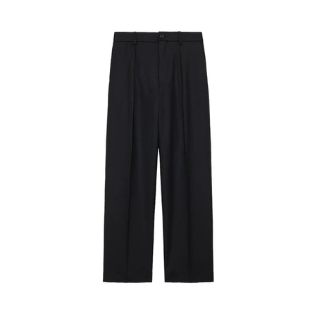 [MARKAWARE]ONE TUCK TAPERED TROUSERS/BLACK(A24C01PT01C)