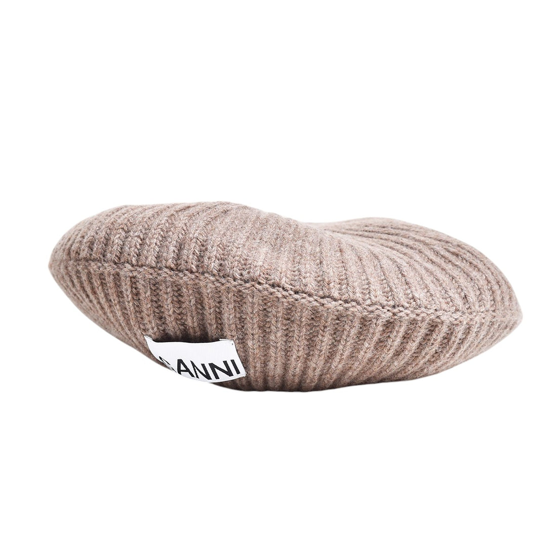 [GANNI]Structured Rib Beret/BEIGE(A6236)