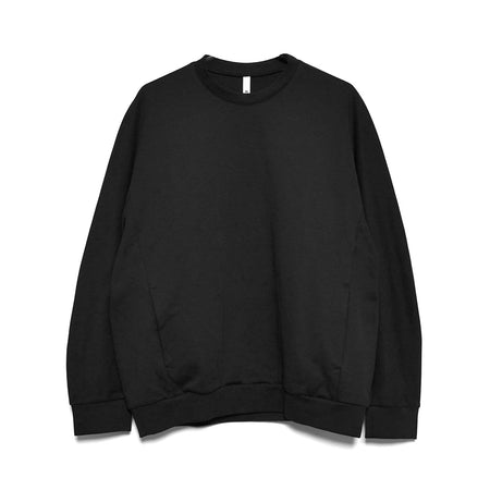 [ATTACHMENT]CO/PE DOUBLE KNIT SWEAT SHIRTS/BLACK(AJ32-073)