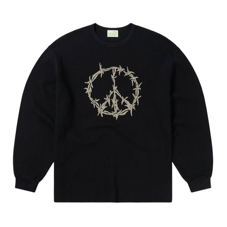 [Aries]Peace Press Gothic Waffle LS Tee/BLACK(AR60039)