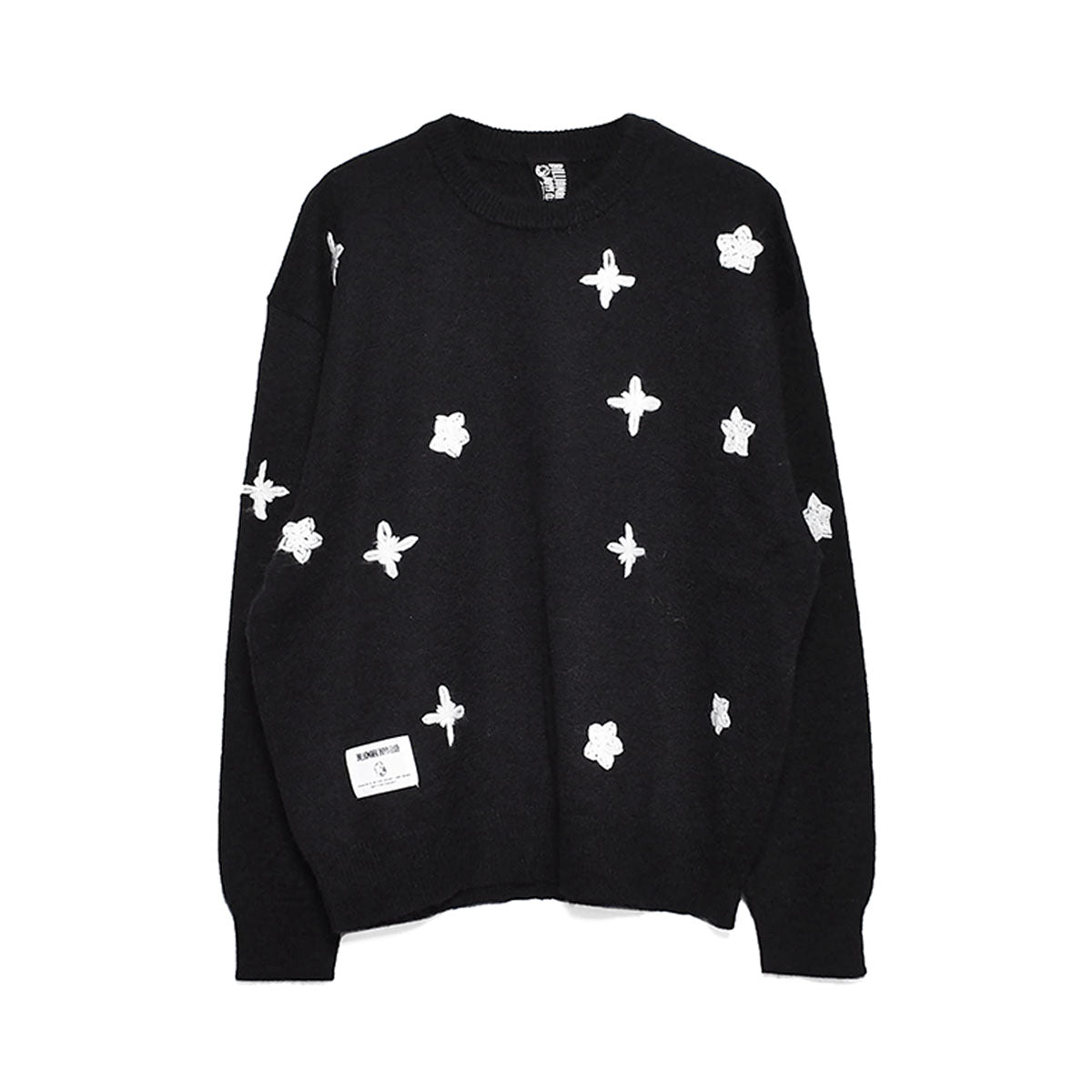 BILLIONAIRE BOYS CLUB]EMBROIDERED LOGO MOHAIR SWEATER STARFIELD