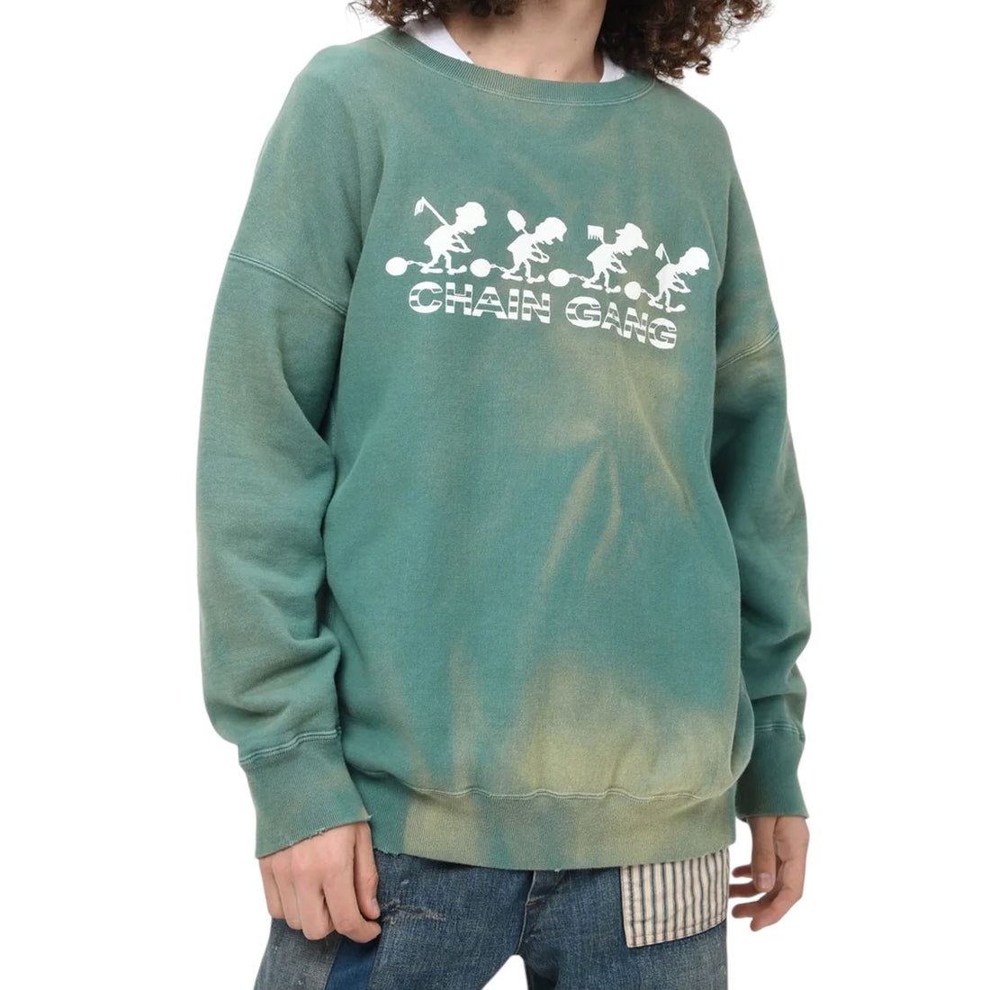 [BOWWOW]CHAIN GANG SWEATSHIRTS AGING/GREEN(BW242-CGSA)