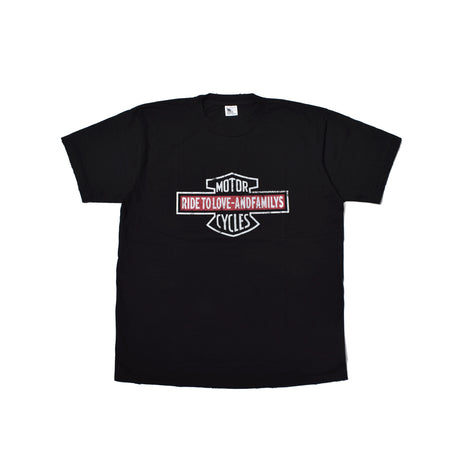 [ANDFAMILYS]DAMAGE BIG TEE - MOTORCYCLE -/BLACK