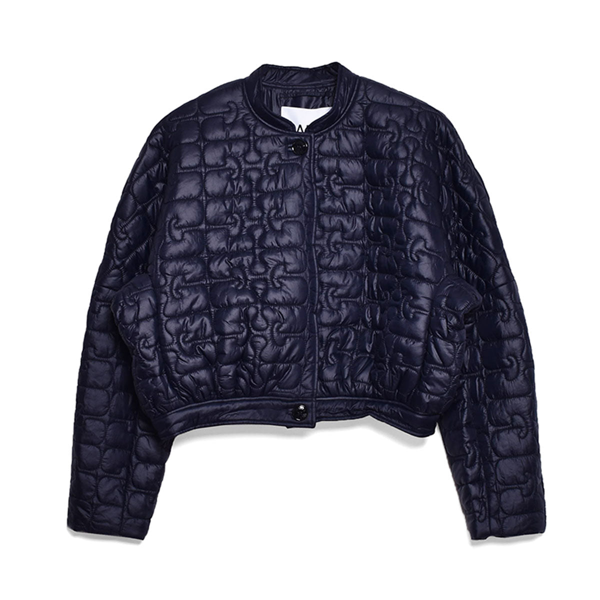 GANNI]Shiny Quilt Curved Sleeve Jacket/NAVY(F8381) – R&Co.