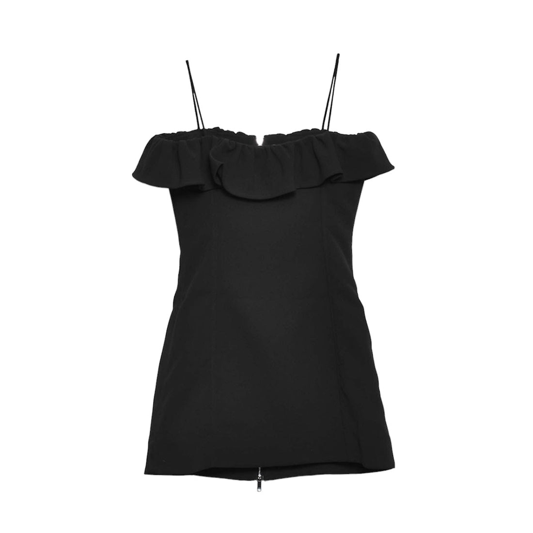 [GANNI]Bonded Crepe Mini Dress/BLACK(F9051)