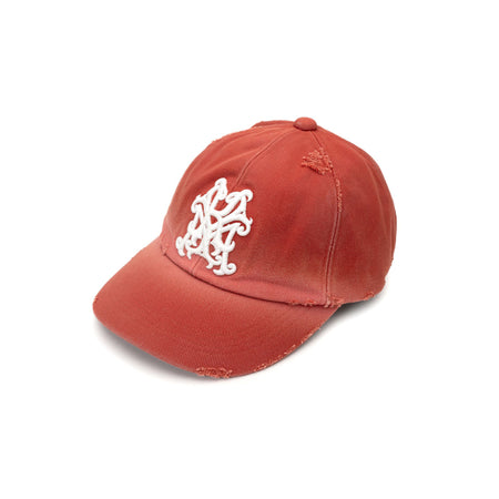 [KAMIYA]"KMY" Distressed Cap/RED(G13AC077)