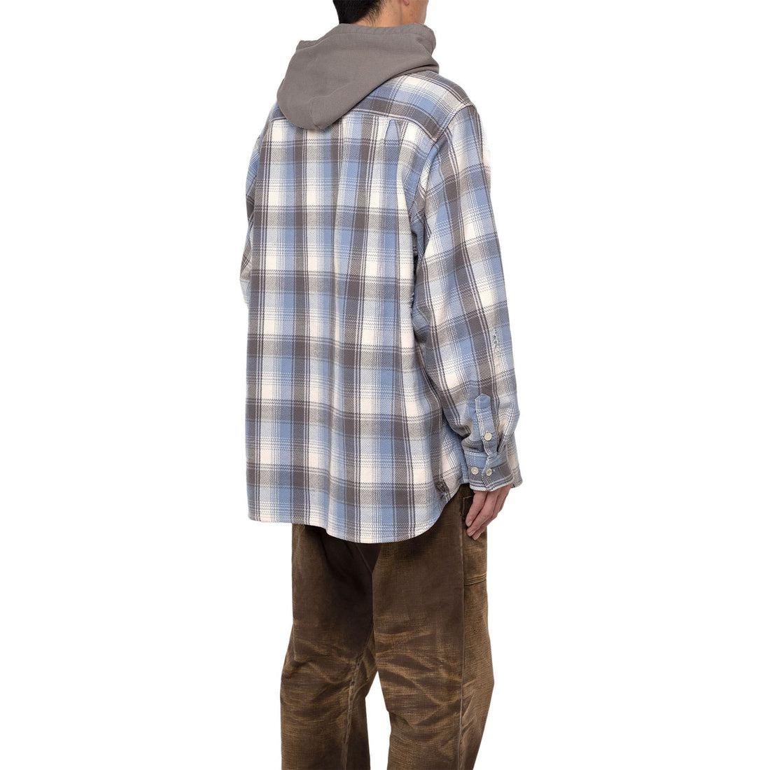 [KAMIYA]Hooded Check Shirt/BLUE(G13SH041)