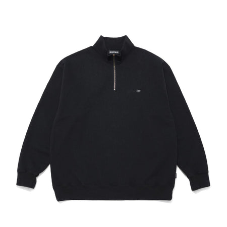 [GOD SELECTION XXX]HALF ZIP SWEAT SHIRT/BLACK(GX-A25-CS-01)