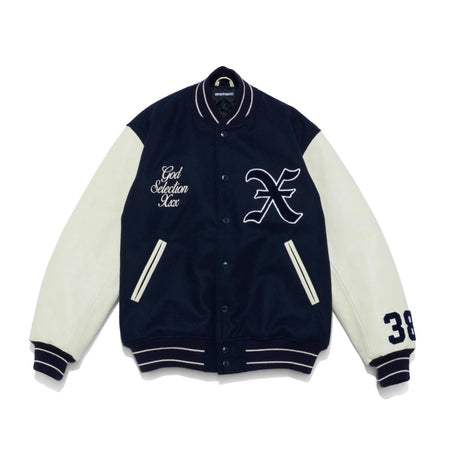 [GOD SELECTION XXX]VARSITY JACKET/NAVY(GX-A25-JK-05)