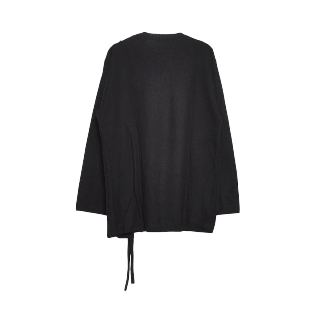 [yohji yamamoto]7G JERSEY STRING UNEVEN HEM ROUND NECK/BLACK(HO-K33-189)