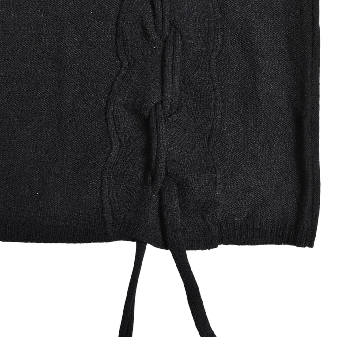 [yohji yamamoto]7G JERSEY STRING UNEVEN HEM ROUND NECK/BLACK(HO-K33-189)