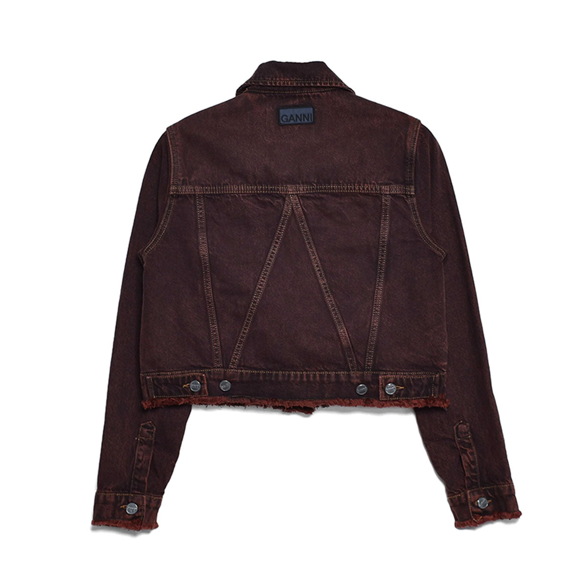 GANNI]Overdyed Bleach Denim Cropped Jacket/BROWN(J1339) – R&Co.