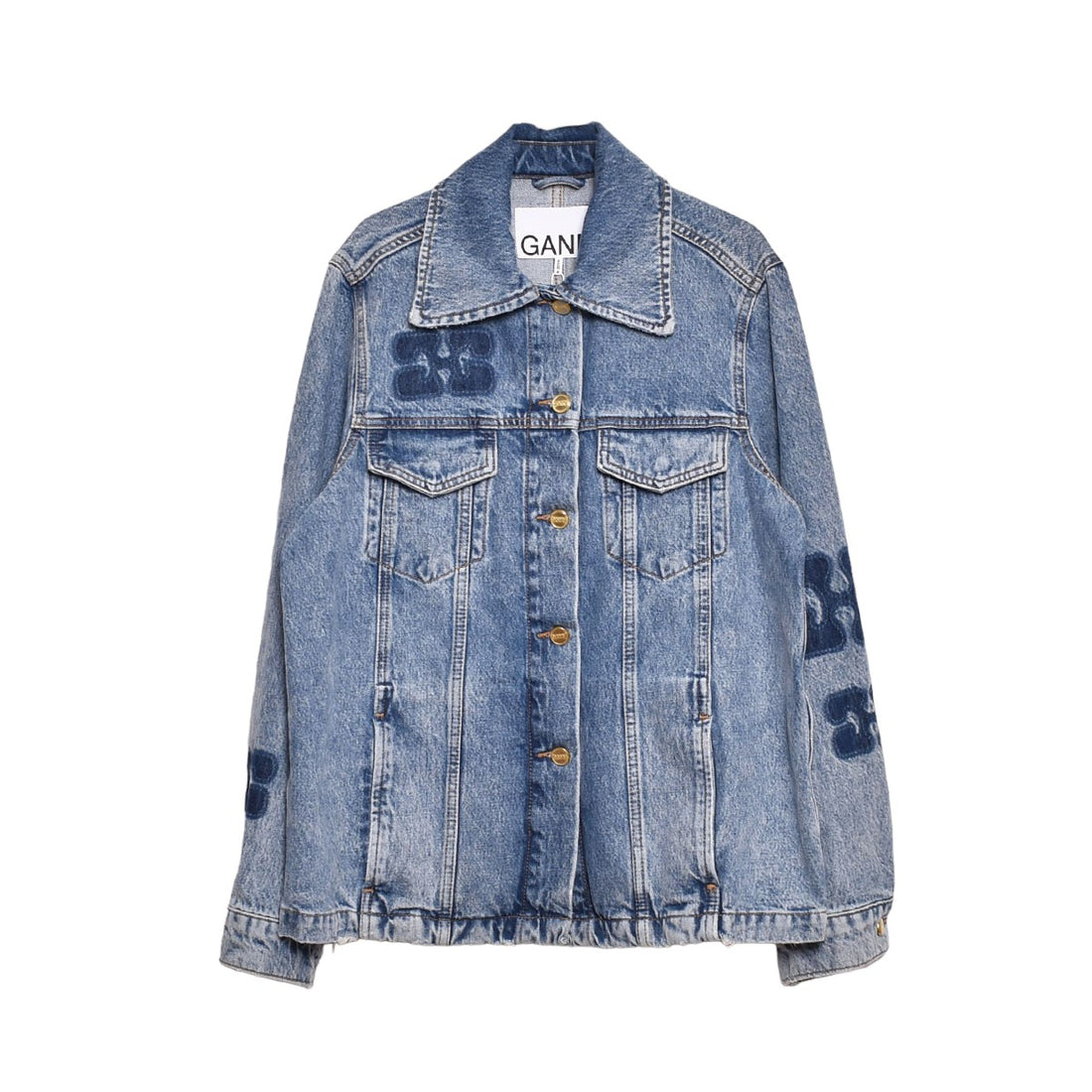 [GANNI]PATCH DENIM JACKET/BLUE(J1436)