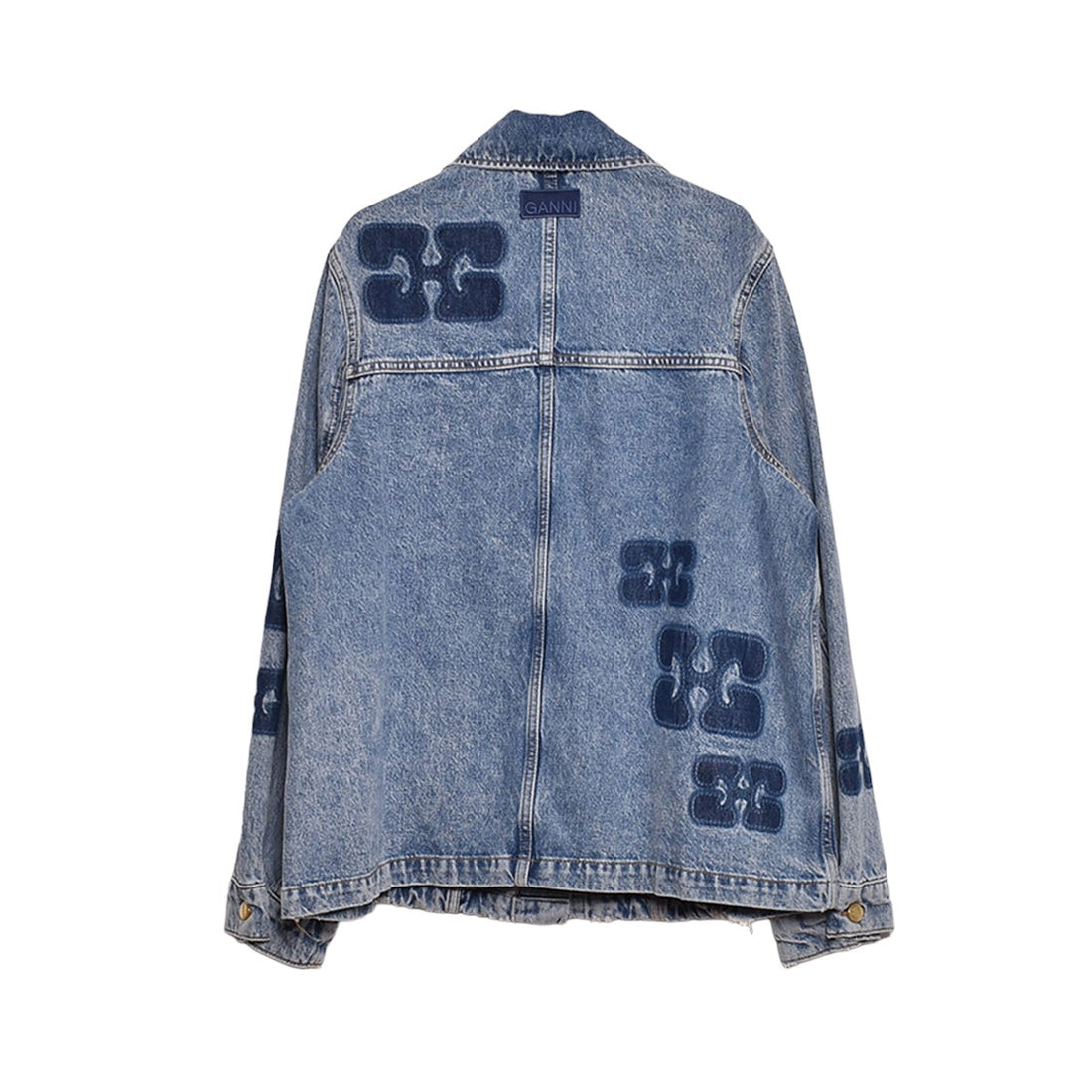 [GANNI]PATCH DENIM JACKET/BLUE(J1436)