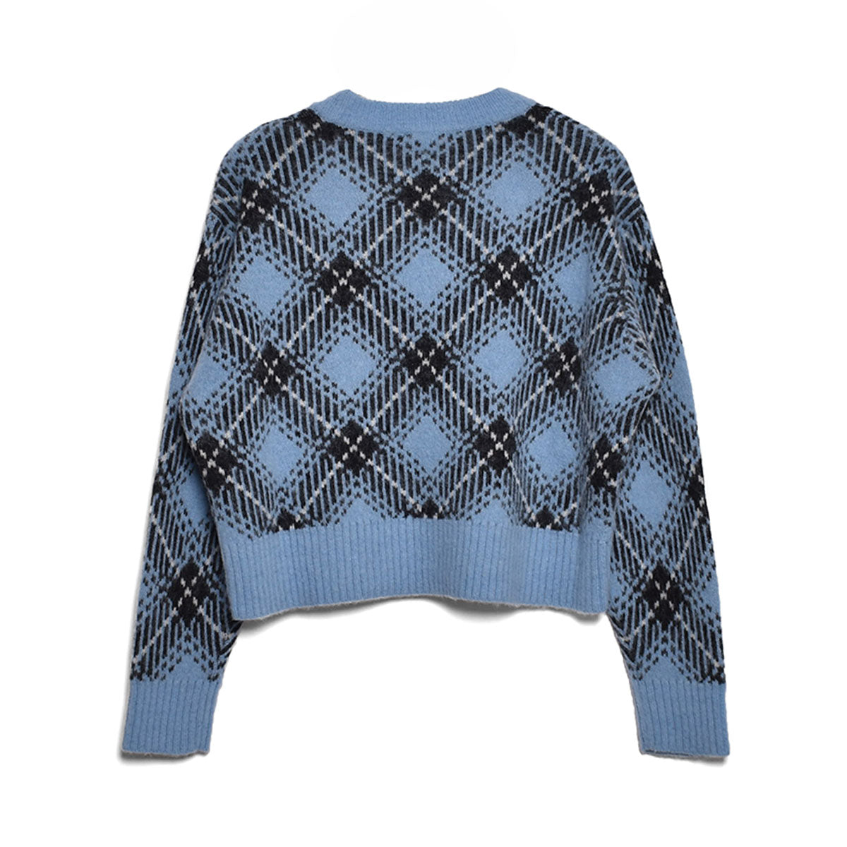 GANNI]Check Wool Oversized Pullover/LIGHT BLUE(K2034) – R&Co.