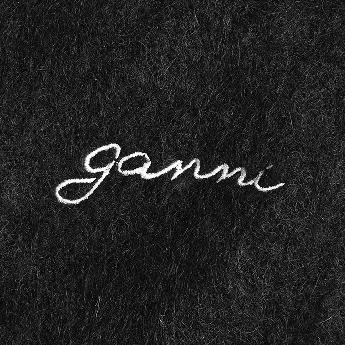 [GANNI]Blushed Alpaca O-neck/BLACK(K2105)