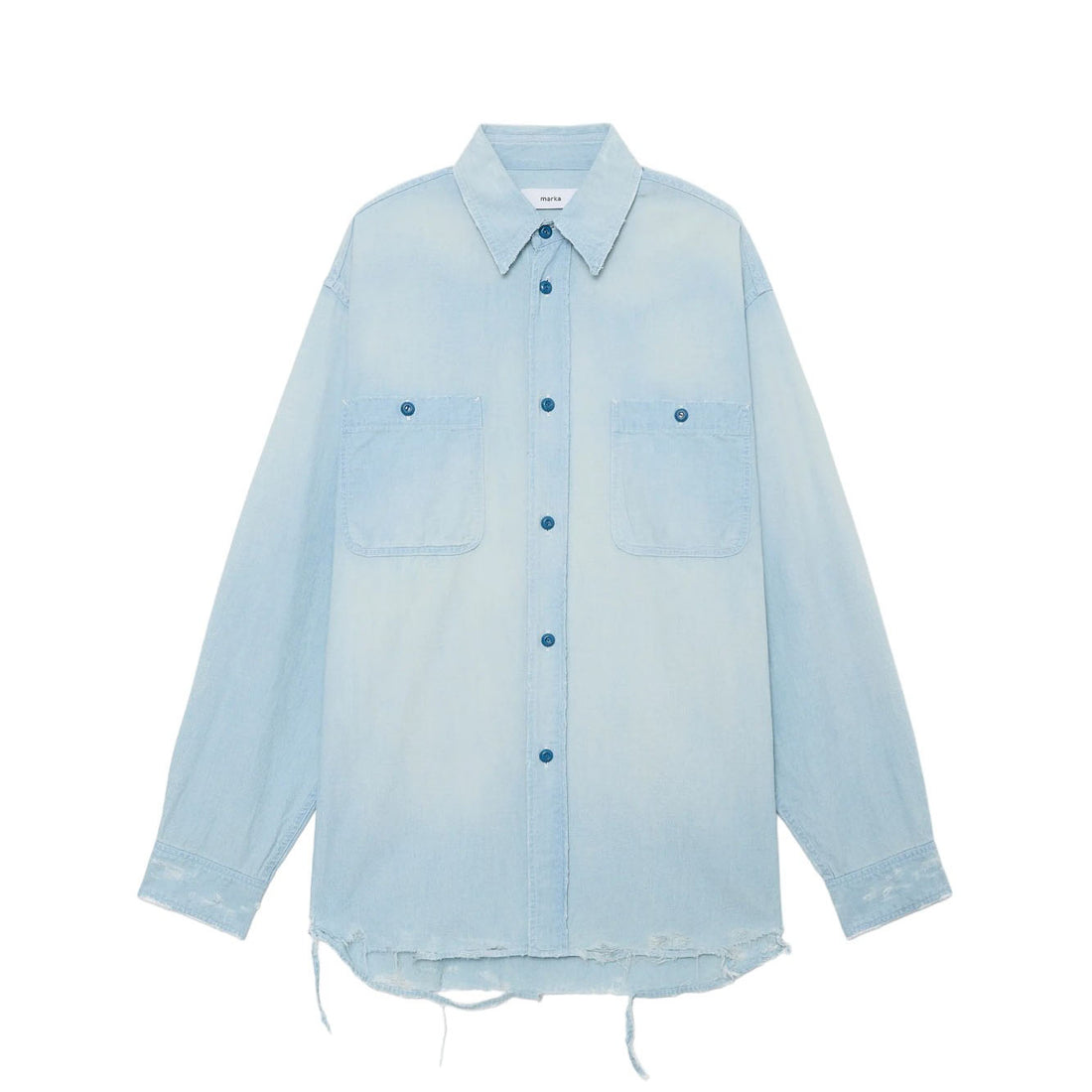 [marka]CHAMBRAY DAMAGE SHIRT/FADED INDIGO(M24B03SH01C)