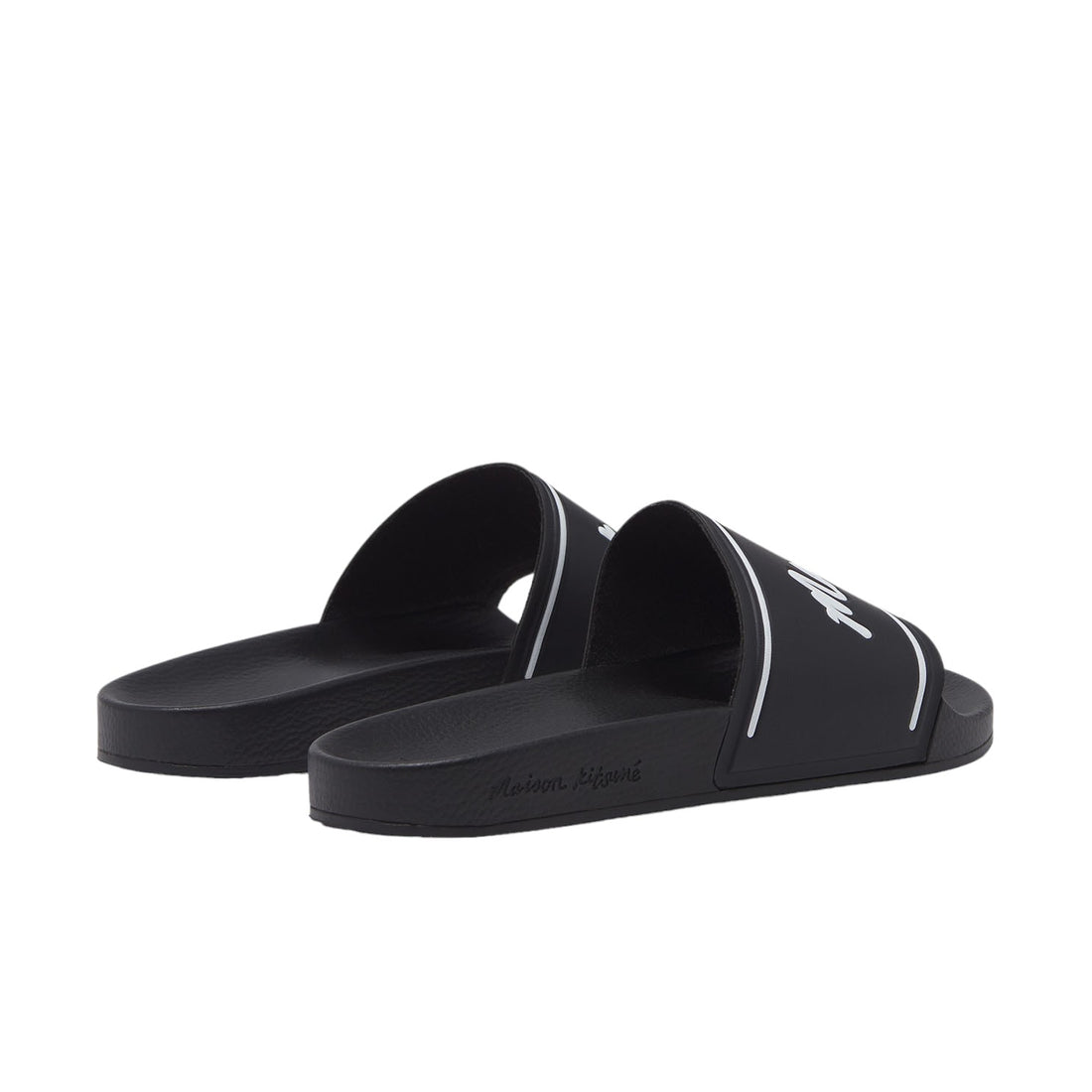 [MAISON KITSUNE]MAISON KITSUNE HANDWRITING SLIDES/BLACK(MM04201AA1007)