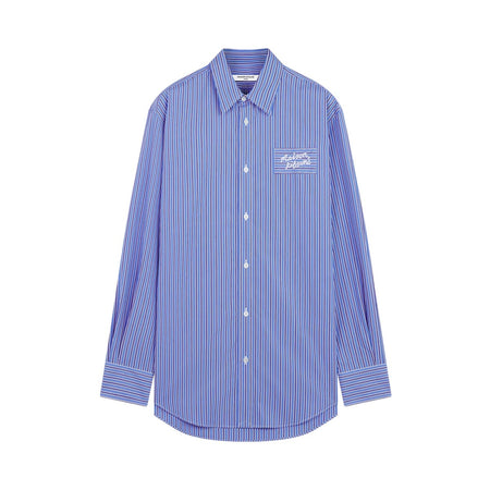 [MAISON KITSUNE]STRIPED SHIRT/BLUE(NM00404WC5014)