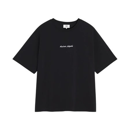 [MAISON KITSUNE]MAISON KITSUNE EMBROIDERY OVERSIZE TEE-SHIRT/BLACK(OM00122KJ0119)