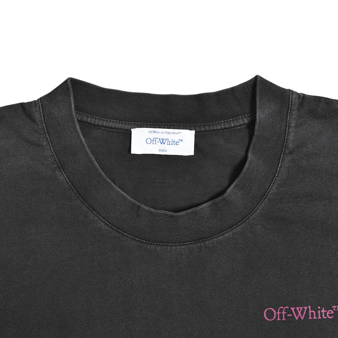 [Off-White]PINK BACCHUS WIDE L/S TEE/BLACK/PINK(OMAF24-RTW0072)