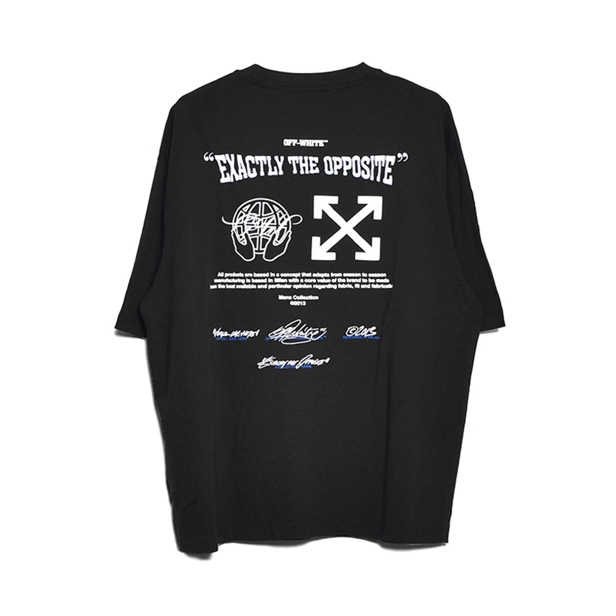 OFF WHITE 737L スプリットロゴ オーバーサイズ Tシャツ-