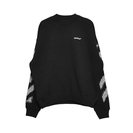 [Off-White]PIXEL DIAG SKATE CREWNECK/BLACK/WHITE(OMBF24-RTW0086)