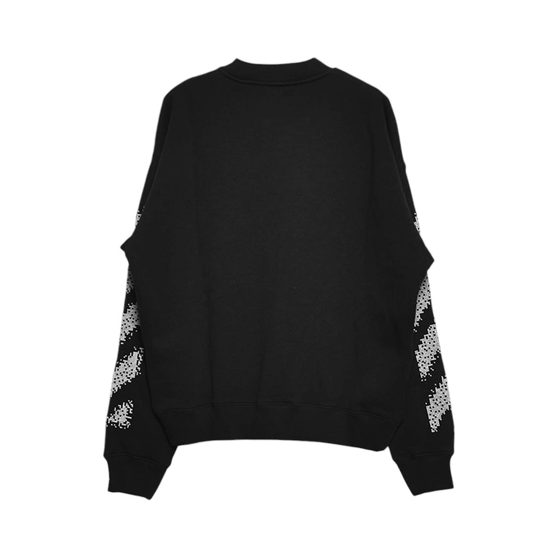 [Off-White]PIXEL DIAG SKATE CREWNECK/BLACK/WHITE(OMBF24-RTW0086)