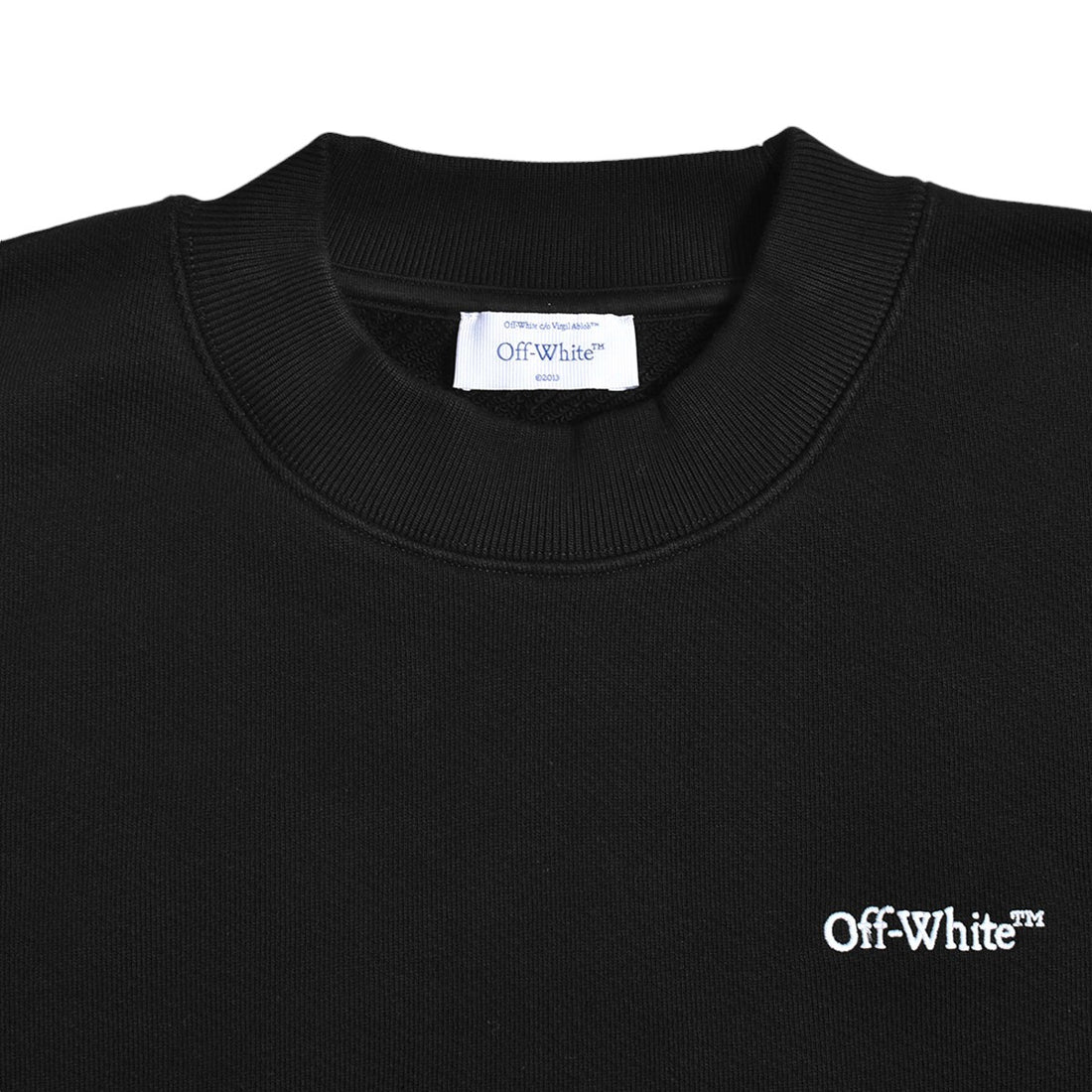 [Off-White]PIXEL DIAG SKATE CREWNECK/BLACK/WHITE(OMBF24-RTW0086)