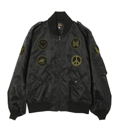 [NEEDLES]L2-B Jacket - Papillon Jq. Sateen/BLACK(QV131)