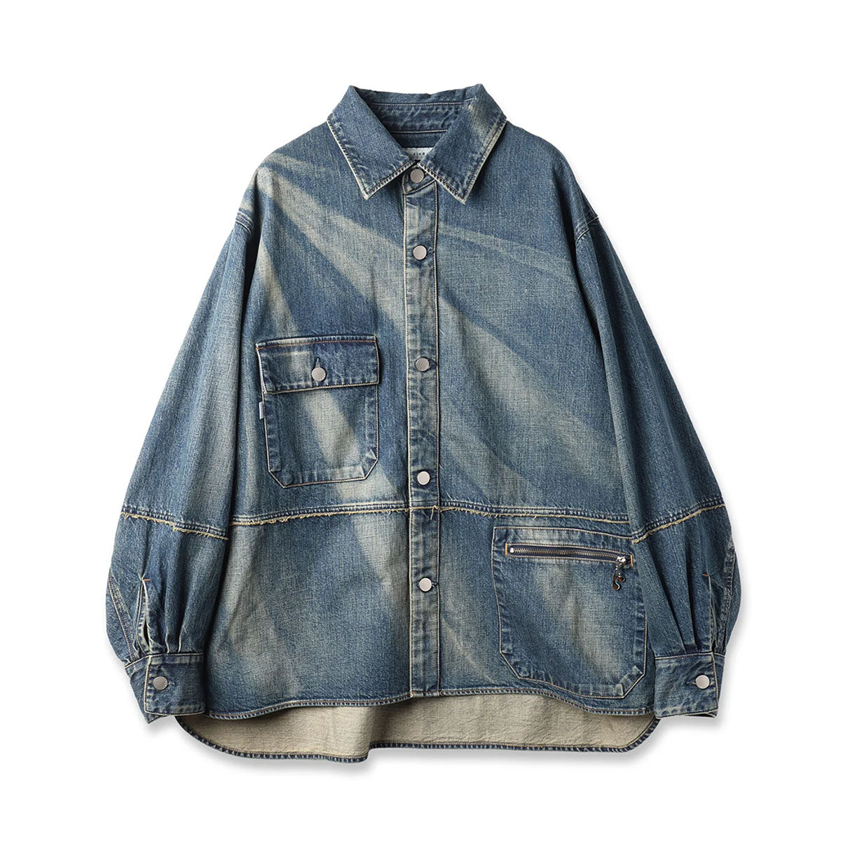 JieDa]OVER SIZE DENIM SHIRT/INDIGO(Jie-24W-SH07) – R&Co.