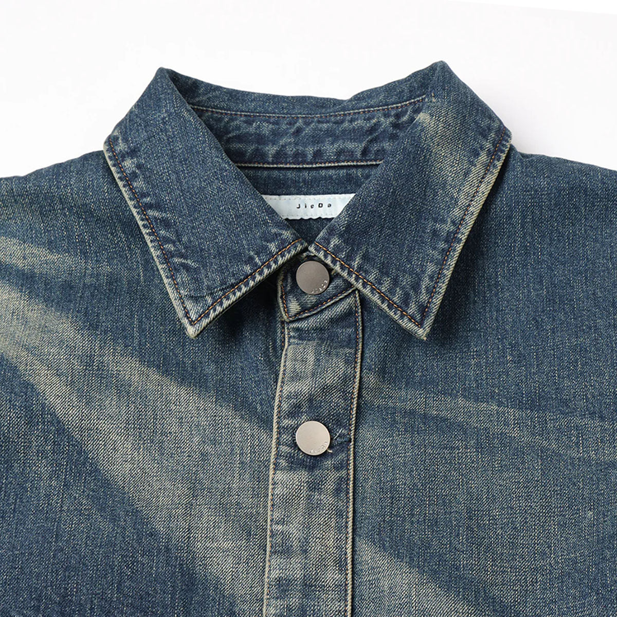 JieDa]OVER SIZE DENIM SHIRT/INDIGO(Jie-24W-SH07) – R&Co.