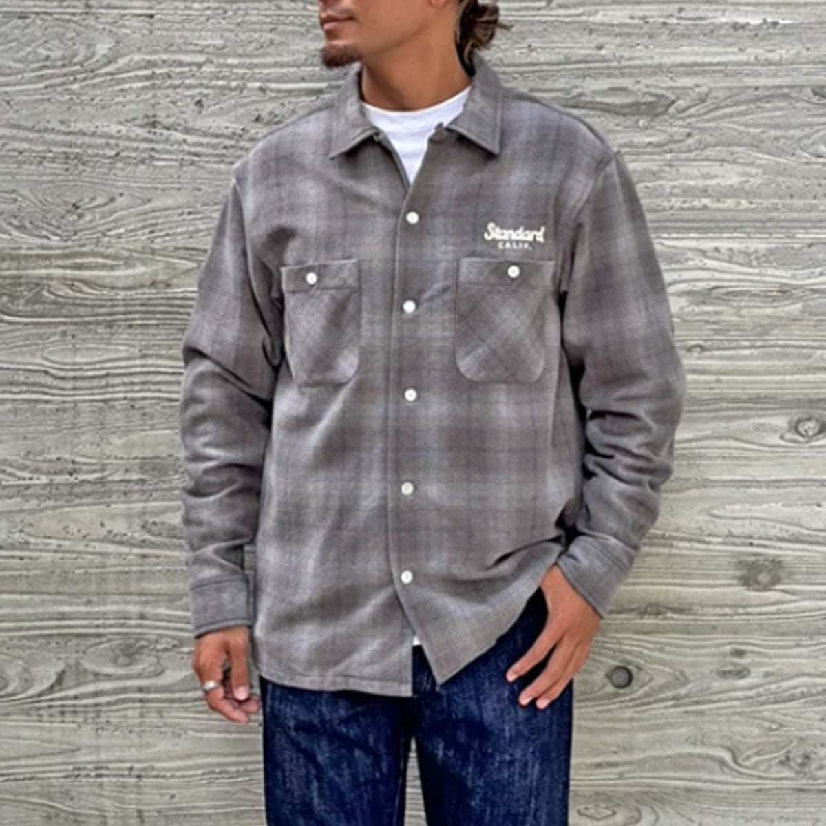 STANDARD CALIFORNIA]SD Wool Check Shirt/CHARCOAL(SHOLA300) – R&Co.