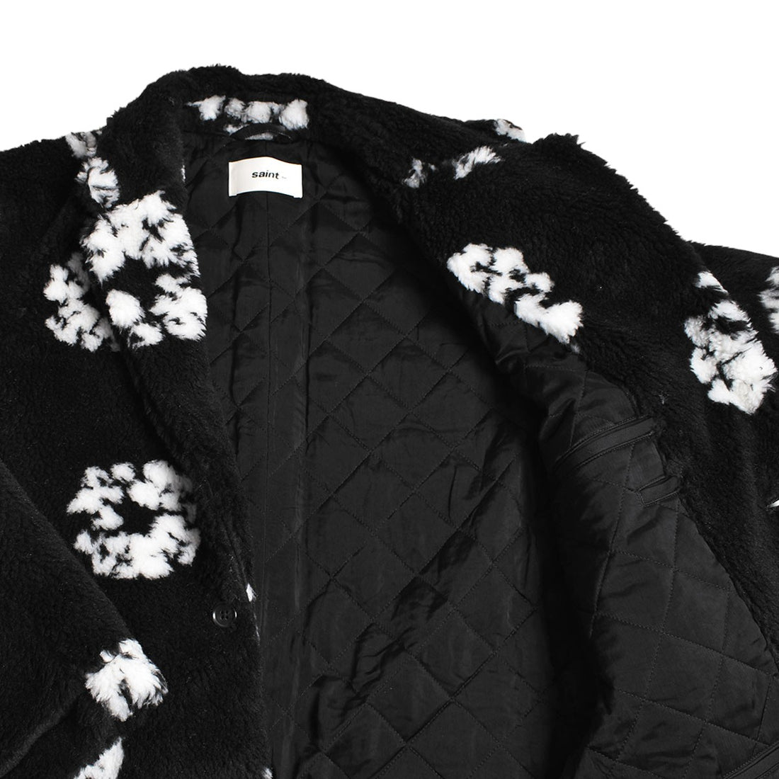 [SAINT Mxxxxxx]DT_FUR COAT/CT WREATH/BLACK(SM-YS1-0000-C51)