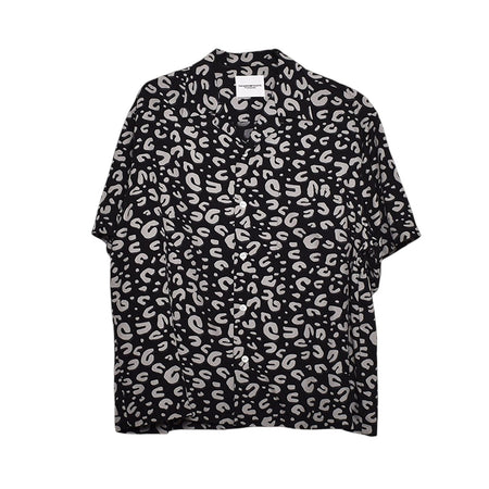 【TAKAHIRO MIYASHITA TheSoloIst】hawaiian shirt.(leopard)/BLACK/WHITE(ss.0005aSS25)