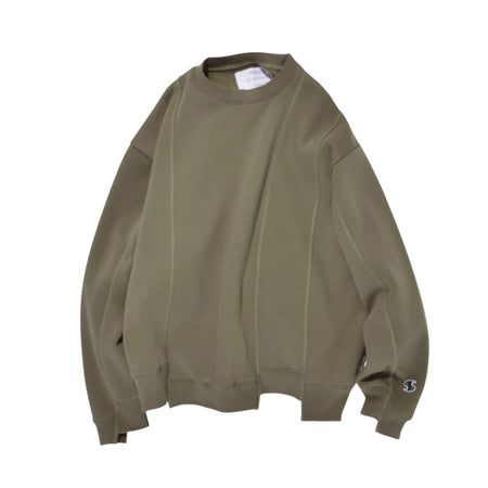 [SUPERTHANKS]Connect sweat crew neck/OLIVE(ST243CS01)
