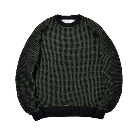 [SUPERTHANKS]Popcorn crew neck knit/BLACK(ST244KT01)