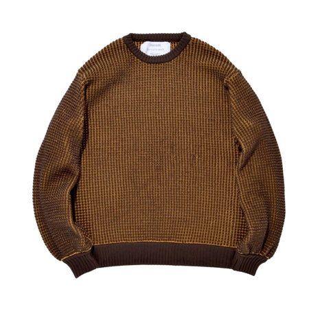 [SUPERTHANKS]Popcorn crew neck knit/BROWN(ST244KT01)