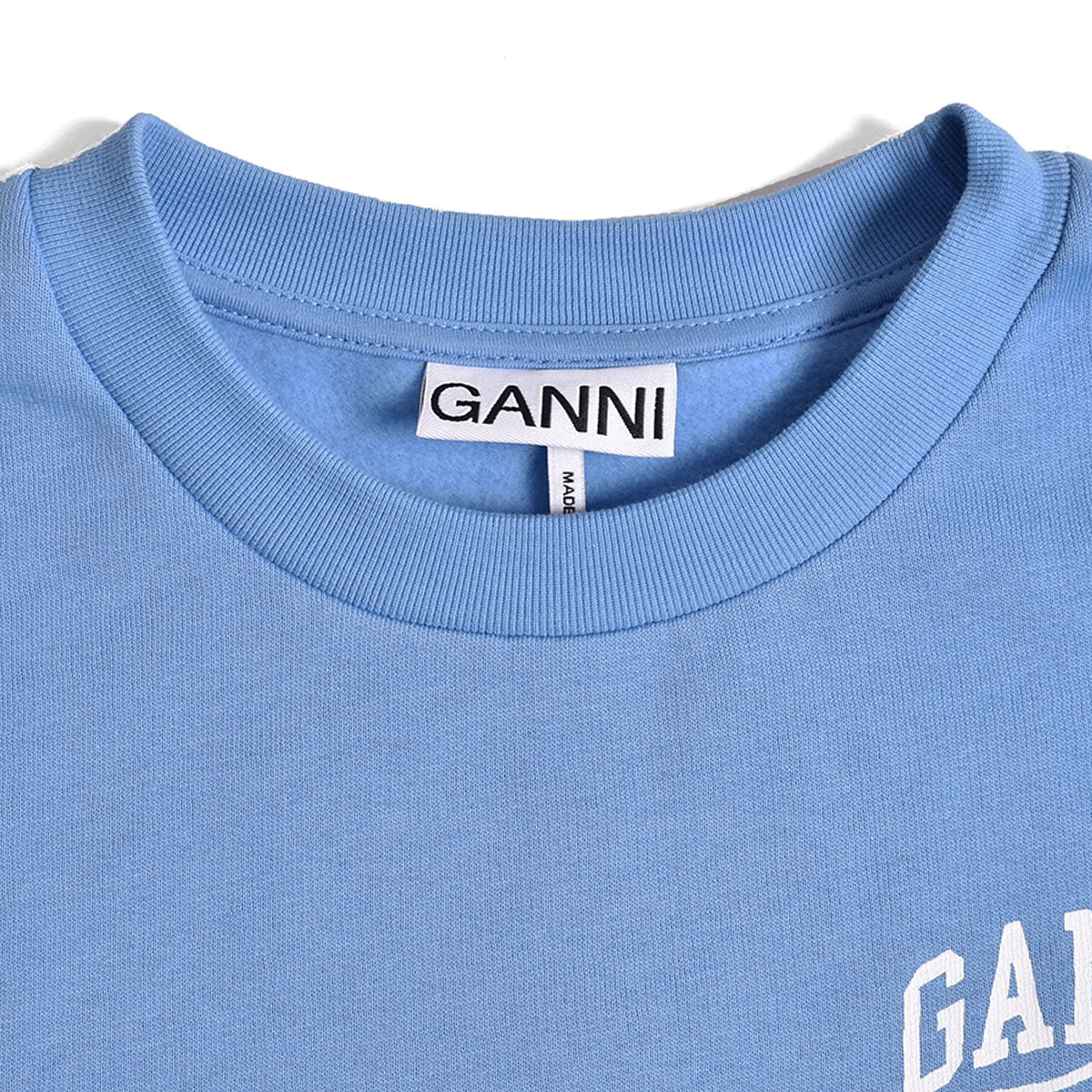 GANNI]Isoli Gnanni Shield Oversized Sweatshirt/LIGHT BLUE(T3656