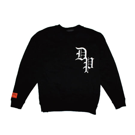 [TAIN DOUBLE PUSH]WAFFLE CREW NECK SWEAT/BLACK(T423-TR301)