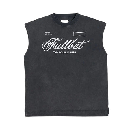 [TAIN DOUBLE PUSH]FULL BET NO SLEEVE T-SHIRTS/BLACK(T511-NT105)