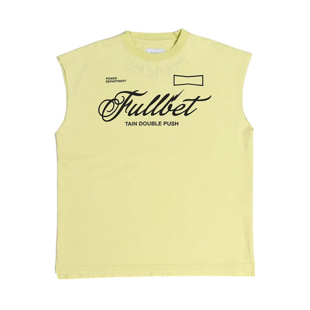[TAIN DOUBLE PUSH]FULL BET NO SLEEVE T-SHIRTS/YELLOW(T511-NT105)