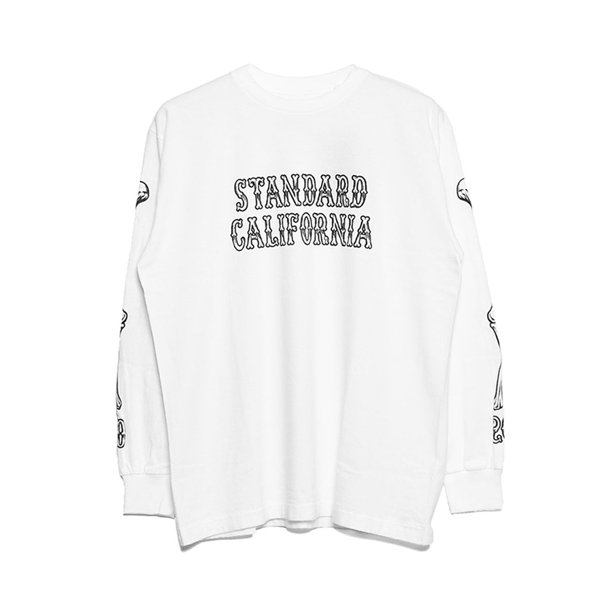 STANDARD CALIFORNIA]AH×SD Bones Logo Long Sleeve T/WHITE(TSOLB110