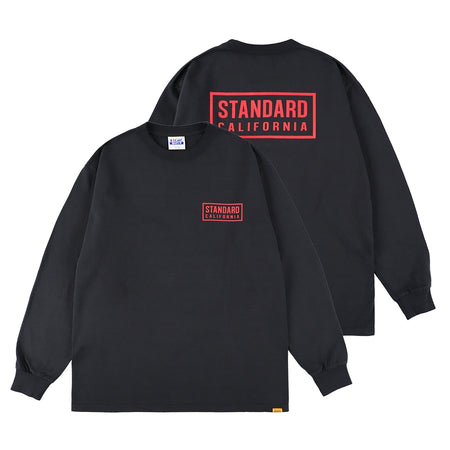 [STANDARD CALIFORNIA]SD Heavyweight Box Logo Long Sleeve T/BLACK(TSOLM100)