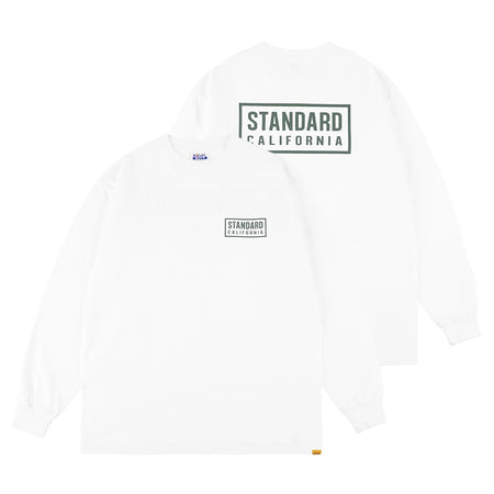 [STANDARD CALIFORNIA]SD Heavyweight Box Logo Long Sleeve T/WHITE(TSOLM100)