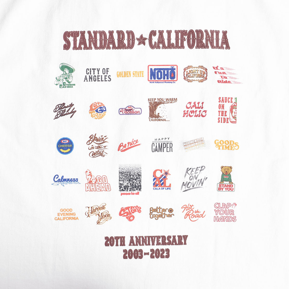 STANDARD CALIFORNIA]SD 20th Anniversary Logo T/WHITE(TSOSF100) – R&Co.